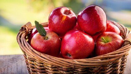 red apples in a basket