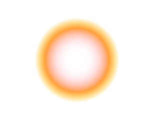 A radiant orange circle with a soft white center, creating a warm glowing effect.