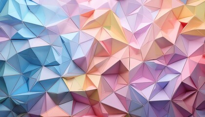Obraz premium pastel coloured abstract low poly plexus design background