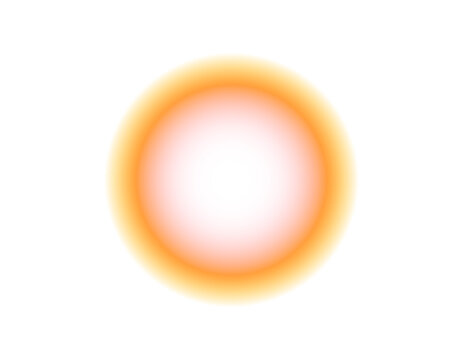 A radiant orange circle with a soft white center, creating a warm glowing effect.