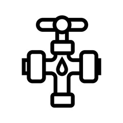 Pipe with valve icon . vector illustration, pictogram isolated on white background. color editable