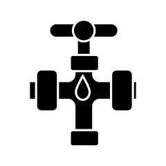 Pipe with valve icon . vector illustration, pictogram isolated on white background. color editable