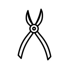 Plumber pliers icon vector illustration vector illustration, pictogram isolated on white background. color editable