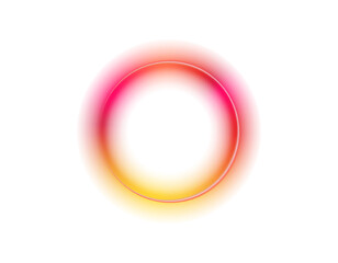 Obraz premium A vibrant circle with a pink and yellow gradient, creating a soft glowing effect.