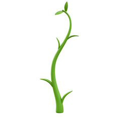 Fototapeta premium A Stretched-Out Plant with a Long Thin Stem