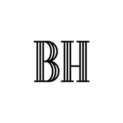 BH monogram logo design letter text name symbol monochrome logotype alphabet character simple logo