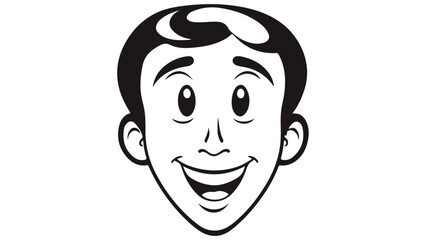 cartoon shape of a character smiling vector illustration