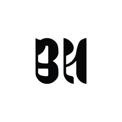 BH monogram logo design letter text name symbol monochrome logotype alphabet character simple logo