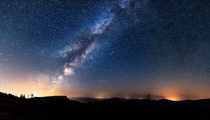 Fototapeta premium night sky filled with stars and the milky way galaxy