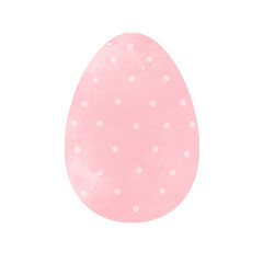 Watercolor Easter Egg, cute pink egg, nursery spring egg for design