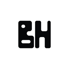 BH monogram logo design letter text name symbol monochrome logotype alphabet character simple logo