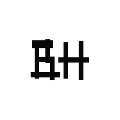 BH monogram logo design letter text name symbol monochrome logotype alphabet character simple logo
