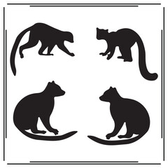 Lemur  silhouette, Lemur  illustration , Lemur  clipart, Lemur vector , Lemur  icon , black Lemur , Lemur illustration on white background, Lemur  vector illustration , Lemur silhouette illustration,