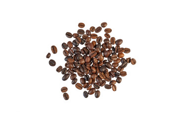 pile of coffee beans isolated on white or transparent png