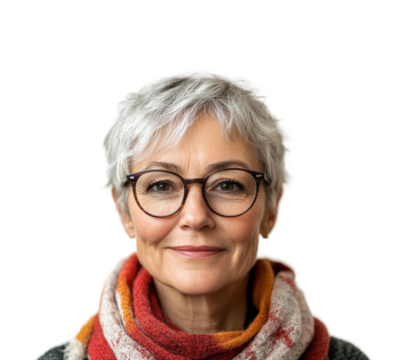 Joyful senior in park lifestyle isolated on transparent background png