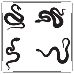 Snake silhouette, Snake illustration , Snake clipart, Snake vector , Snake icon , black Snake, Snake illustration on white background, Snake vector illustration ,		