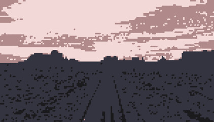 Night in the wild pixel art
