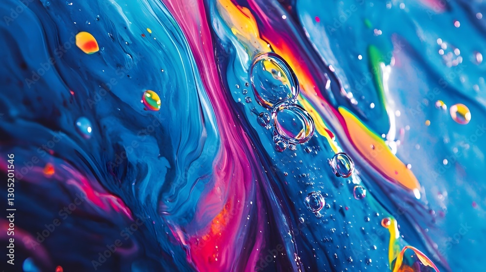 Poster mesmerizing fluid abstraction with a dynamic chromatic explosion showcasing a visually captivating a