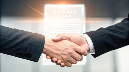 Obraz premium Insurance policy signing event office environment financial risk management