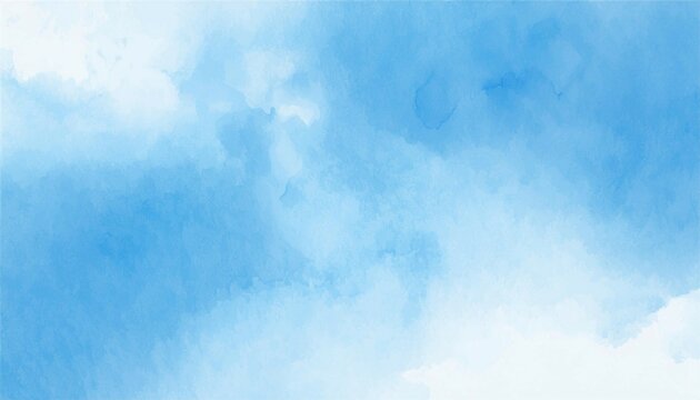 soft sky blue paint aquarelle hand painted watercolor background with watercolor stains creative blue design with blue marble texture background used as cover card presentation and decoration blu