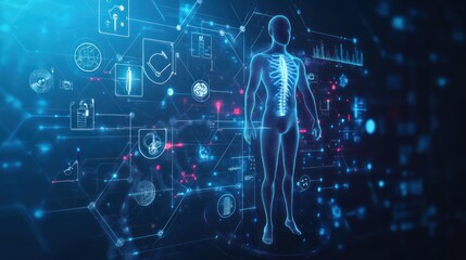 Digital Human Anatomy Medical Data Visualization