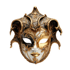 Naklejka premium gold venetian mask transparent background