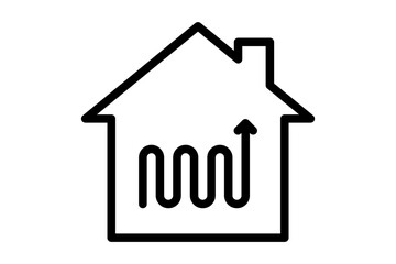 House heating icon simple design