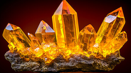 Vibrant crystal formation natural environment mineral photography close-up view geology concept