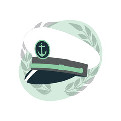 captain hat Flat Illustrations