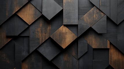 Abstract wood paneling design