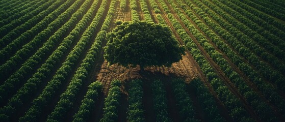 Expansive organic vineyard landscape with lush foliage rolling hills and a tranquil pastoral atmosphere in a serene countryside setting