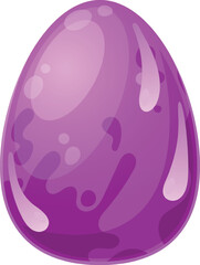 Pink glossy dragon egg vector illustration