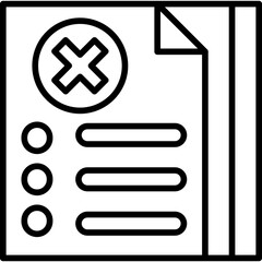 Obraz premium Documents Cancel Icon