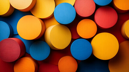 Colorful Cylindrical Geometric Abstract Background