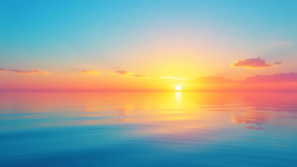 gradient background depicts colorful summer sunset smooth transition blue yellow sky