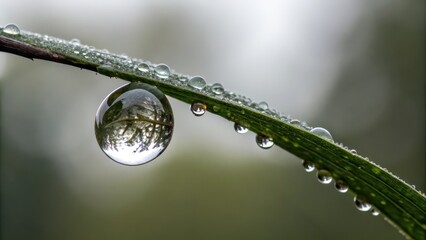 Dewdrop on Blade of Grass