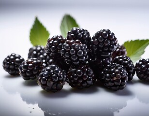 Fotograf&iacute;a profesional, de unas moras, Fondo blanco, grados realista, 4k
