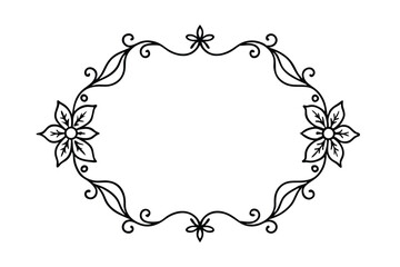 frame with floral elements
