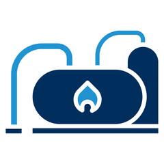 Gas Blue Color Icon