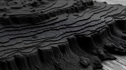 Abstract dark topographic map with layered lines, depth and complexity
