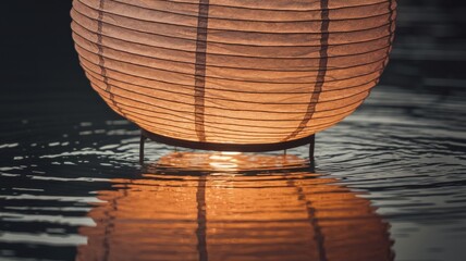 Illuminated Water Lantern, Tranquil Water Light, Night Glow Lantern, Serene Floating Lantern, Oriental Floating Light
