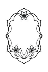 floral frame with heart