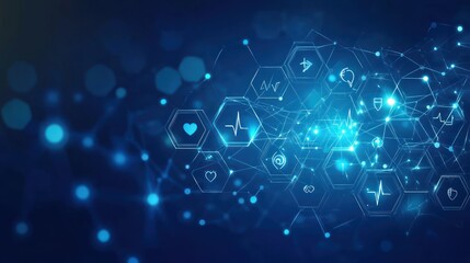 Abstract medical technology network background (1)