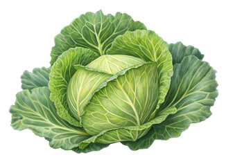 Obraz premium cabbage isolated on white background