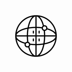 Global internet world icon vector sign