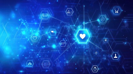Obraz premium Abstract medical technology network (2)