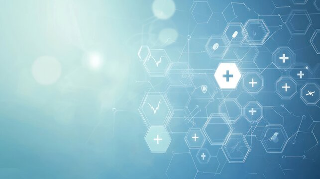 Abstract medical technology background with icons (2)