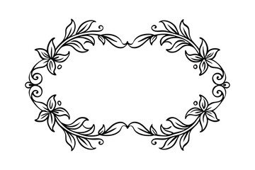 frame with floral ornament