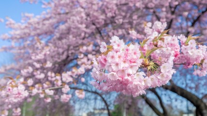 Spring Blossom Panorama, Sakura Spring Serenity, Cherry Vista