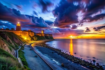 Dramatic Night Photography: Reculver Cliffs, Kent Coastline